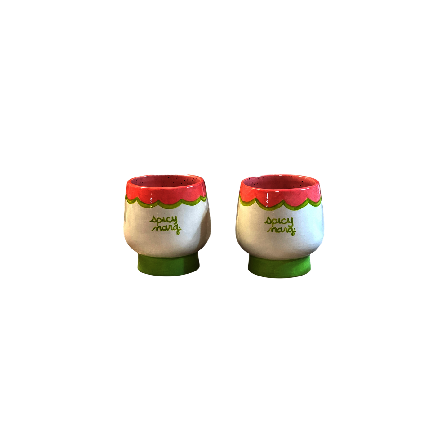 Spicy Margarita Glass (Pink/Green) Set of 2