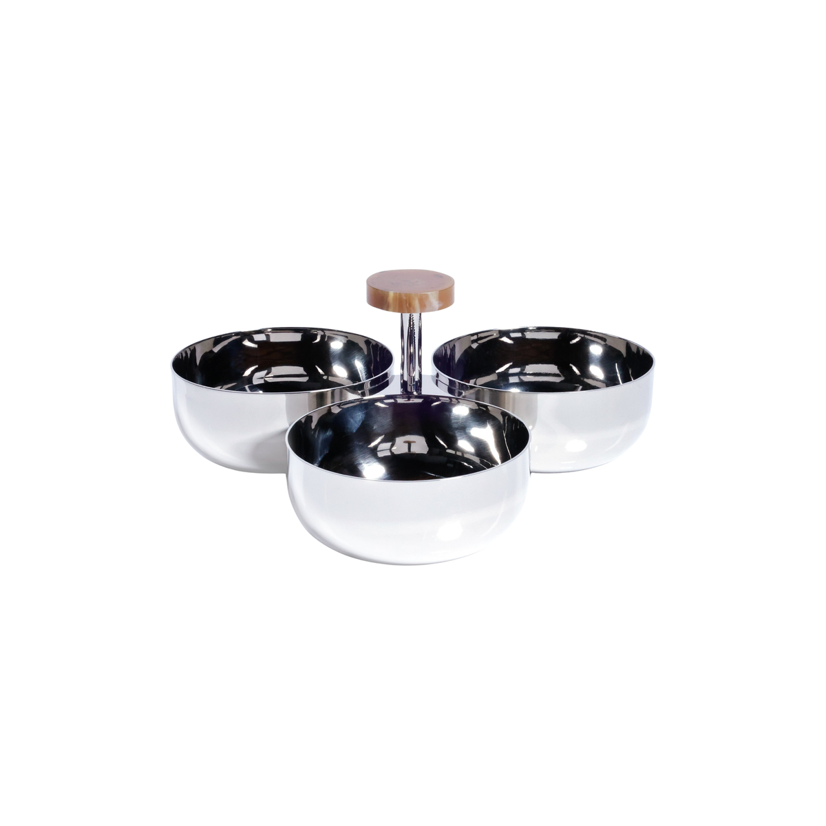 Spiga Condiment Set - Nickel with Amber Accent