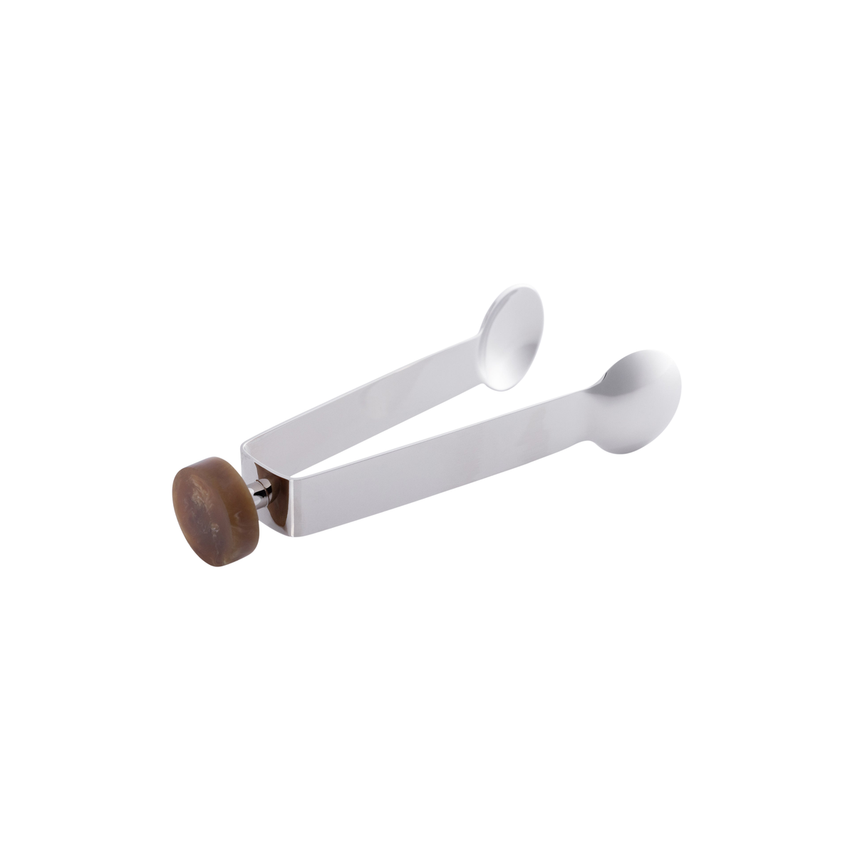 Spiga Ice Tong - Nickel with Amber Accent