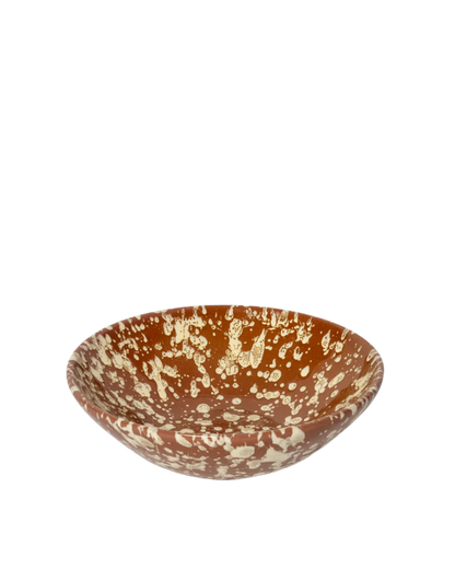 Splatter Bowl Large Terracotta and Cream
