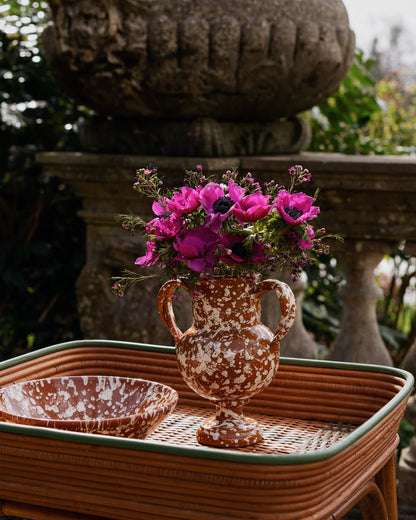Splatter Bowl Large Terracotta and Cream