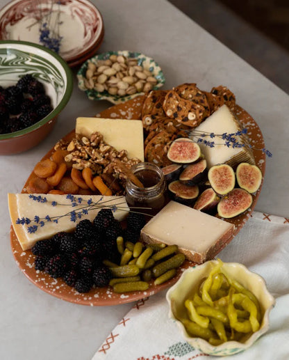 Splatter Serving Platter in Terracotta and Cream