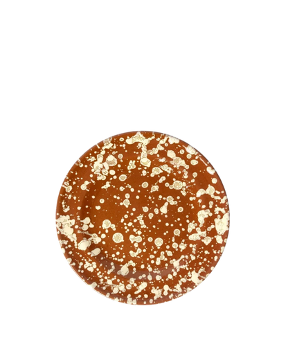 Splatter Side Plate in Terracotta and Cream