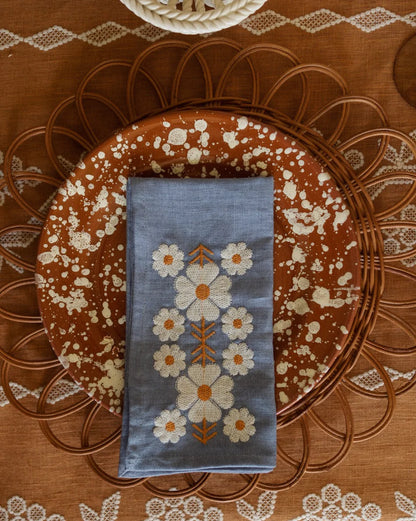 Splatter Side Plate in Terracotta and Cream