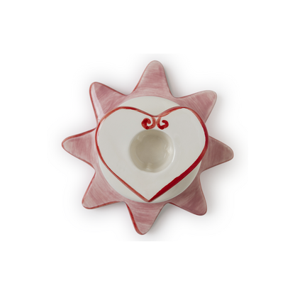 Star/Heart Candlestick Pink