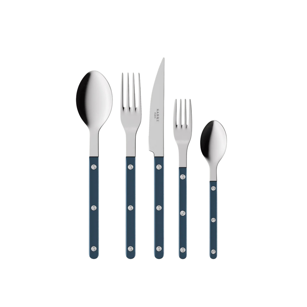 Bistrot Pearly 5-Piece Cutlery Set - Steel Blue