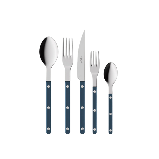Bistrot Pearly 5-Piece Cutlery Set - Steel Blue