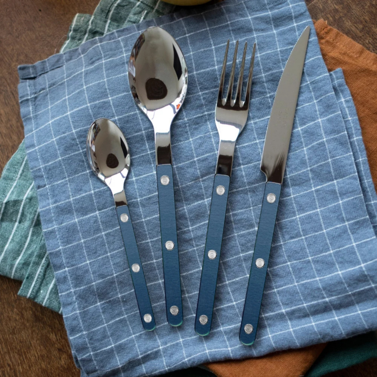 Bistrot Pearly 5-Piece Cutlery Set - Steel Blue