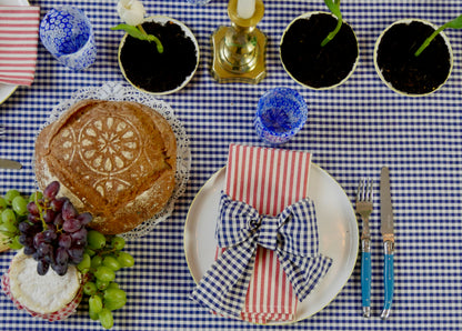 Blue Gingham Tablecloth