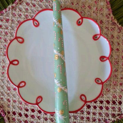 Hand Painted Holiday Candle - Set of 2