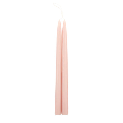 12” taper candles in Petal