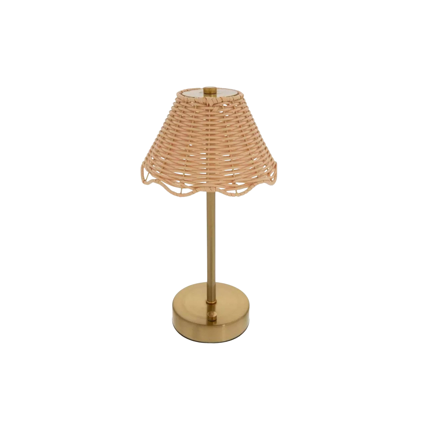 Scalloped Rattan LED Table Lamp