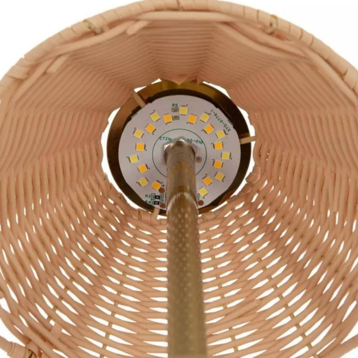Scalloped Rattan LED Table Lamp