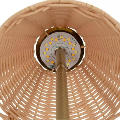 Scalloped Rattan LED Table Lamp