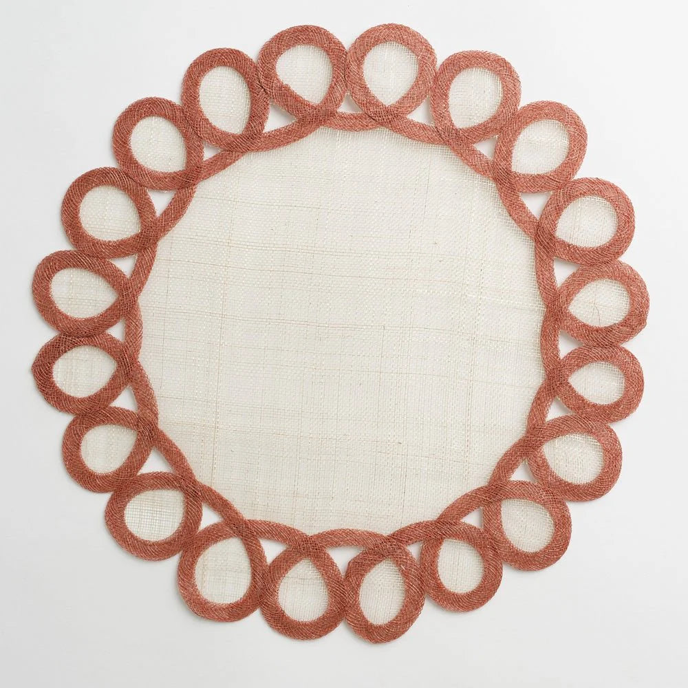 Terracotta Woven Doodles Placemat Set of 4