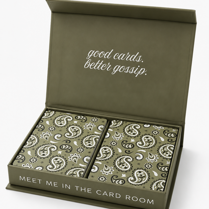 Green Bandana Canasta Cards with Points