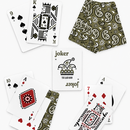 Green Bandana Canasta Cards with Points