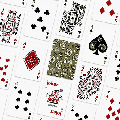 Green Bandana Canasta Cards with Points