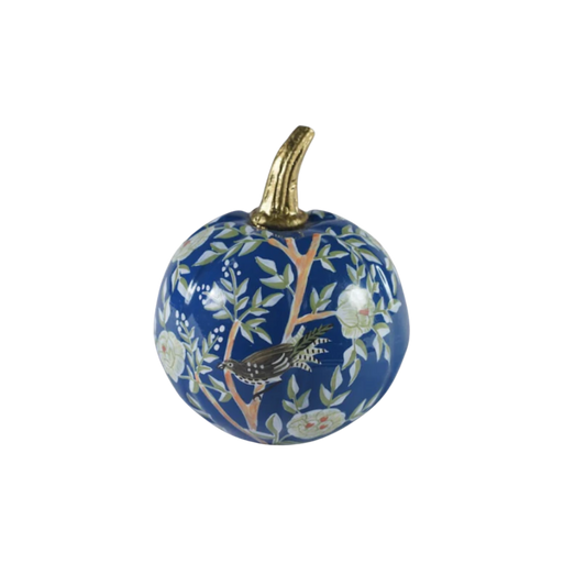 Blue Chinoiserie Pumpkin