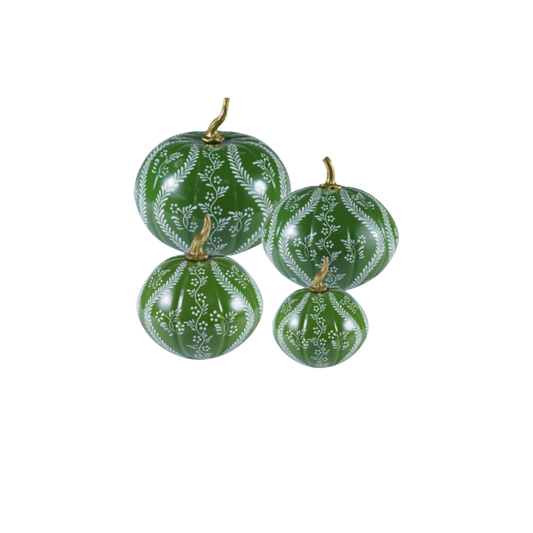 Green Pumpkin with White Trellis