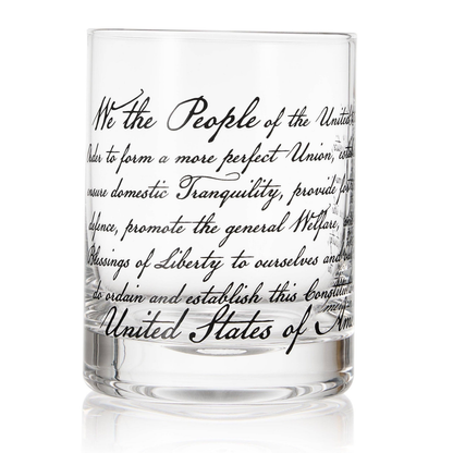 We The People American Flag Whiskey Glass Set