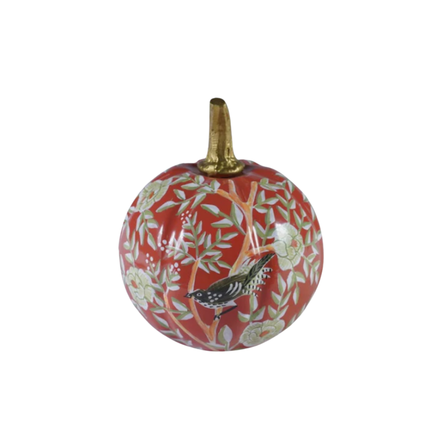 Rusty Red Chinoiserie Pumpkin