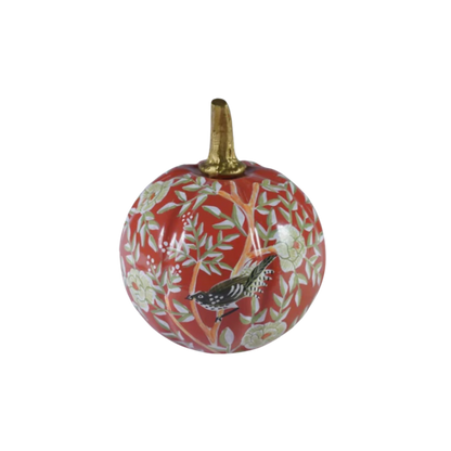 Rusty Red Chinoiserie Pumpkin