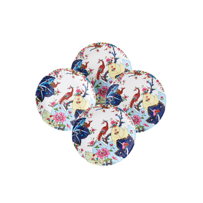 Tobacco Leaf Melamine "Paper" Plate Set of 4