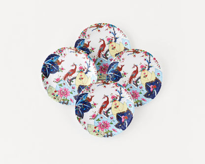 Tobacco Leaf Melamine "Paper" Plate Set of 4
