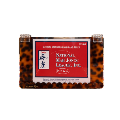 Tortoiseshell Acrylic Mahjong Card Holder / Protective Case