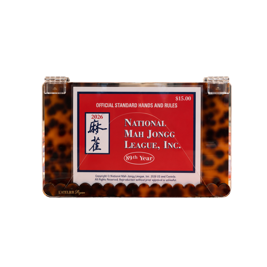 Tortoiseshell Acrylic Mahjong Card Holder / Protective Case