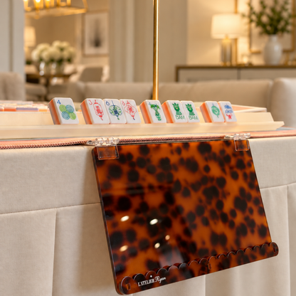 Tortoiseshell Acrylic Mahjong Card Holder / Protective Case