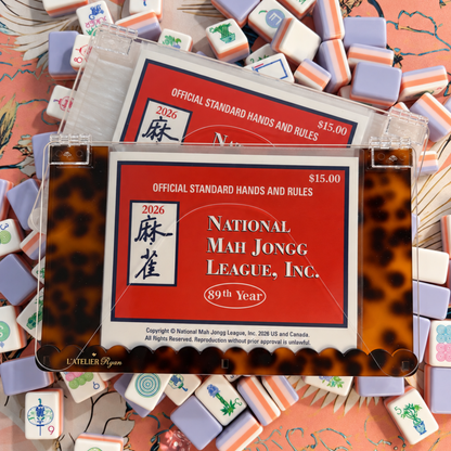 Tortoiseshell Acrylic Mahjong Card Holder / Protective Case