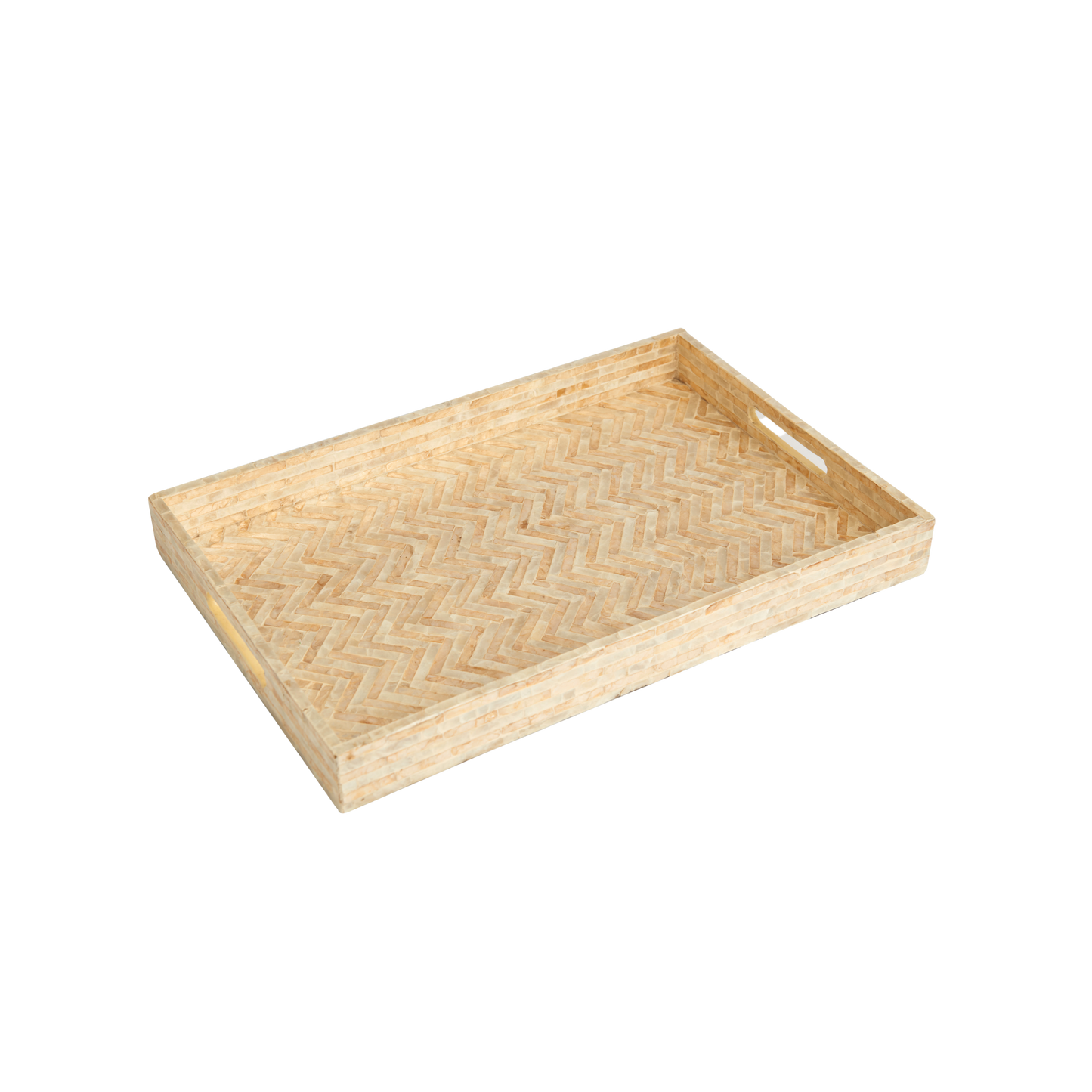 Capiz Tray in Zig Zag