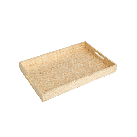 Capiz Tray in Zig Zag