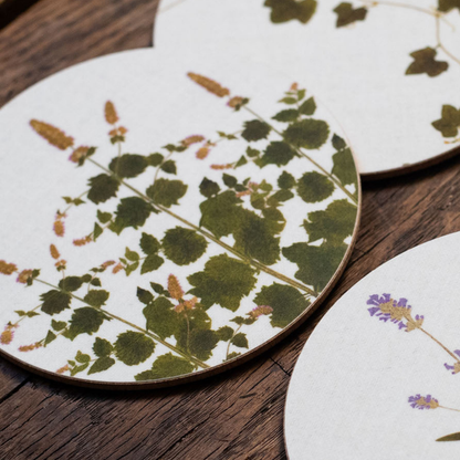 Herbarium Cork-Backed Coasters - Set of 6