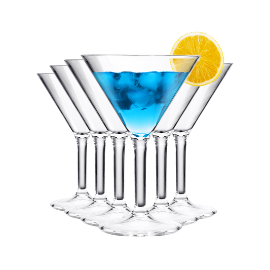Unbreakable Acrylic Martini Glasses Set of 6