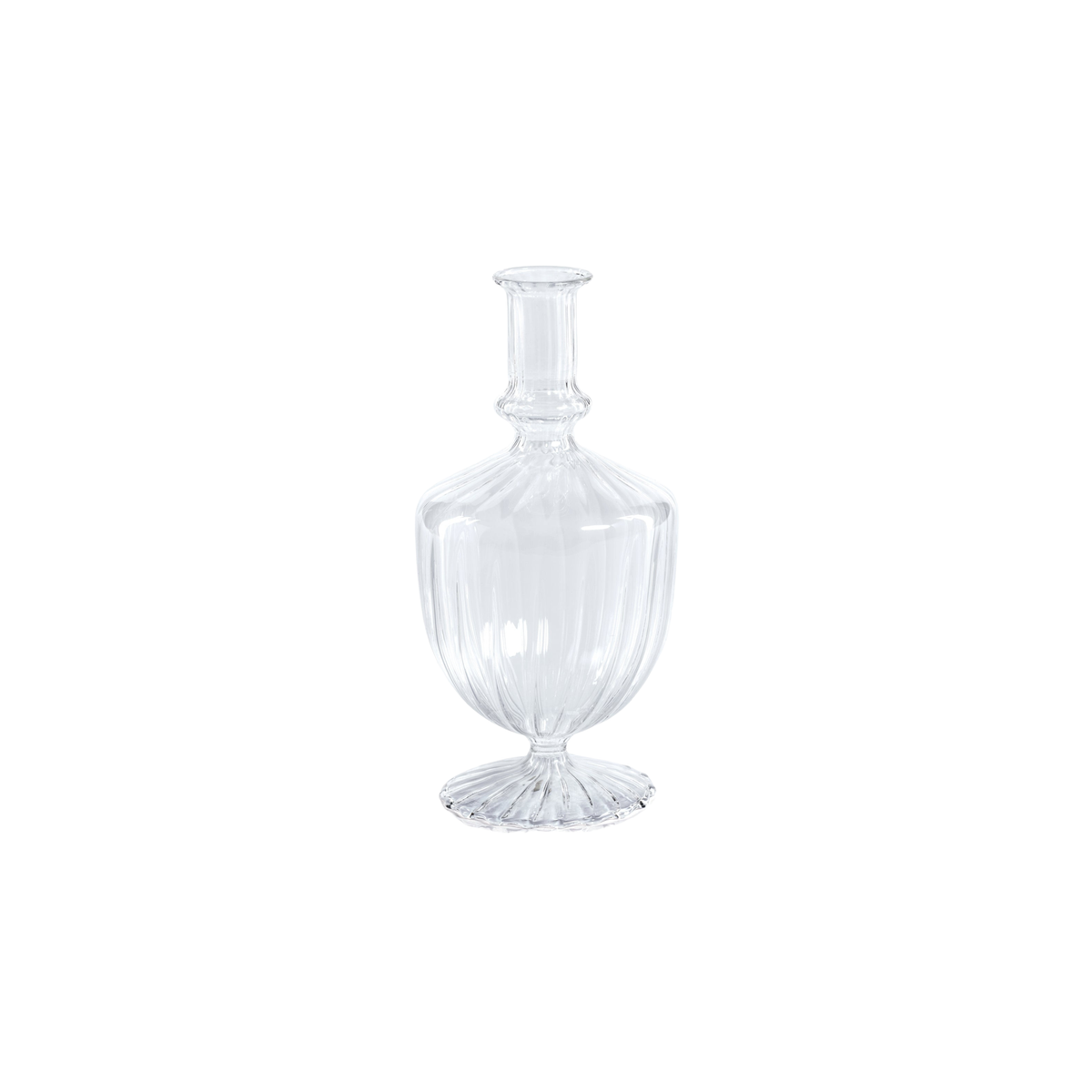 Urn Shaped Venetian Spiral Vase - Clear