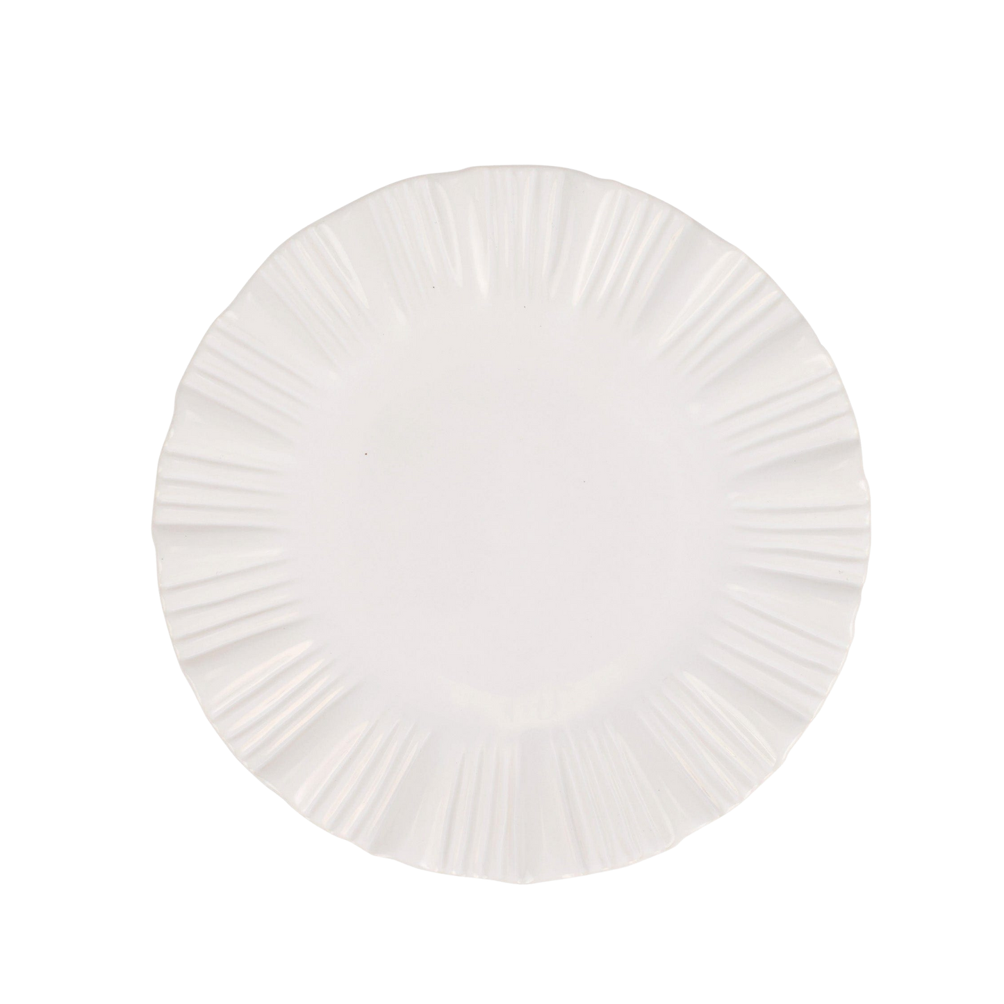 Bari White European Dinner Plate
