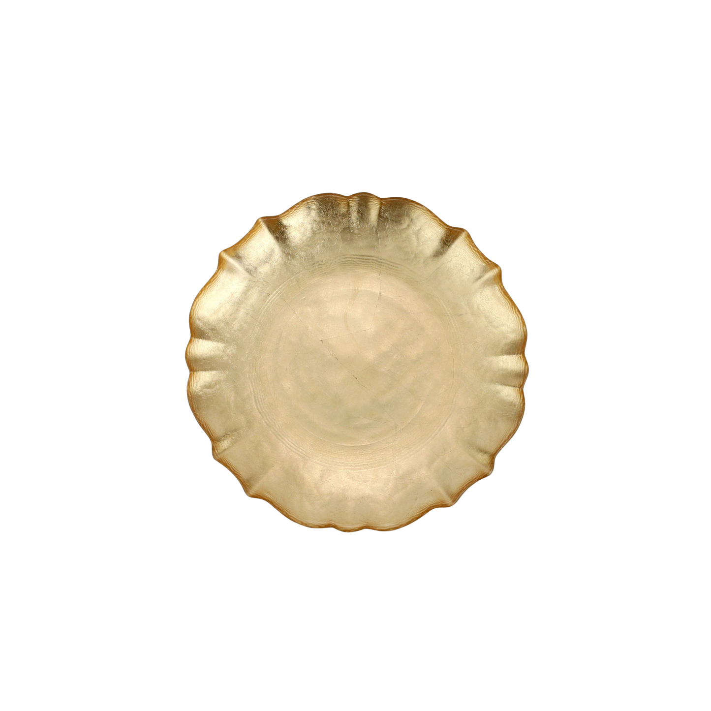 Baroque Glass Cocktail Plate - Gold