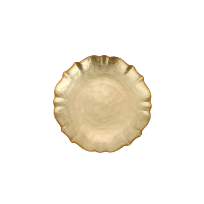 Baroque Glass Cocktail Plate - Gold
