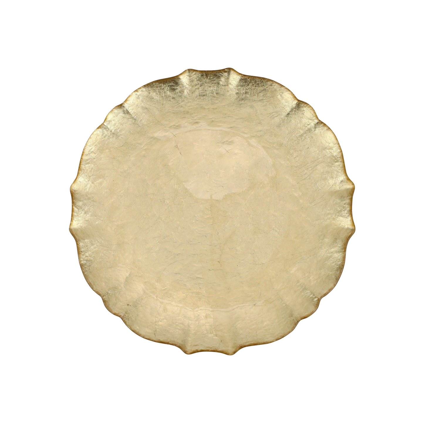 Baroque Glass Dinner Plate - Gold