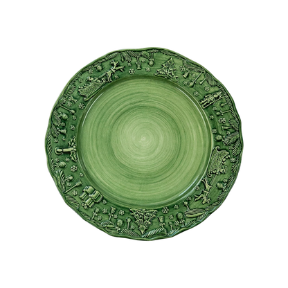 Fiabe di Natale Green Dinner Plate
