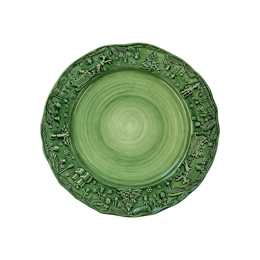 Fiabe di Natale Green Dinner Plate