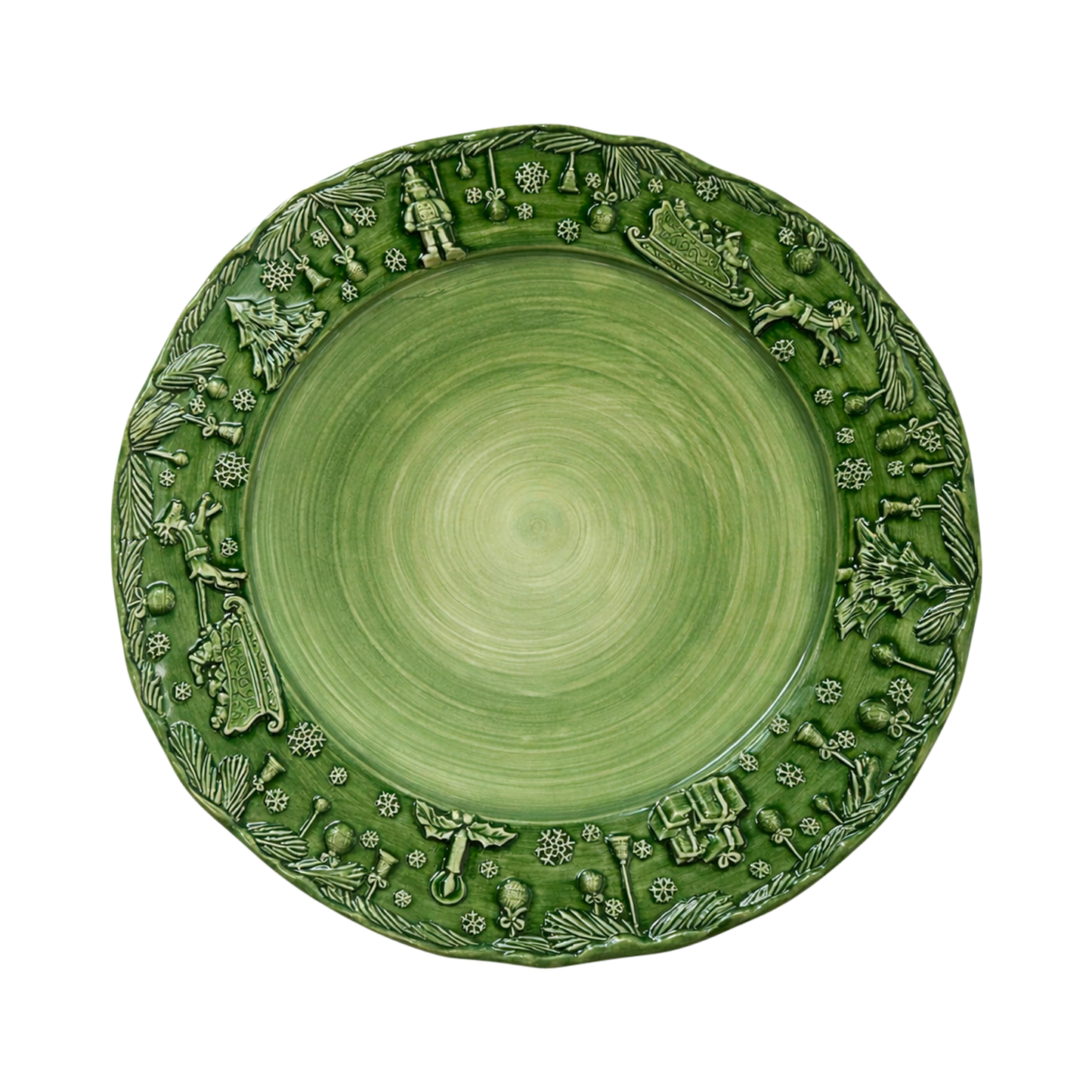 Fiabe di Natale Green Service Plate/Charger