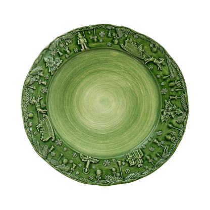 Fiabe di Natale Green Service Plate/Charger