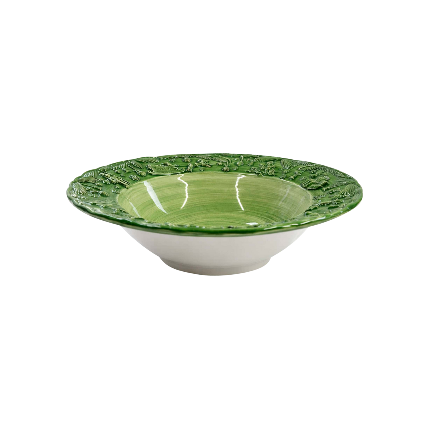 Fiabe di Natale Green Serving Bowl