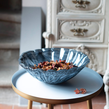 Onda Glass Gray Medium Bowl