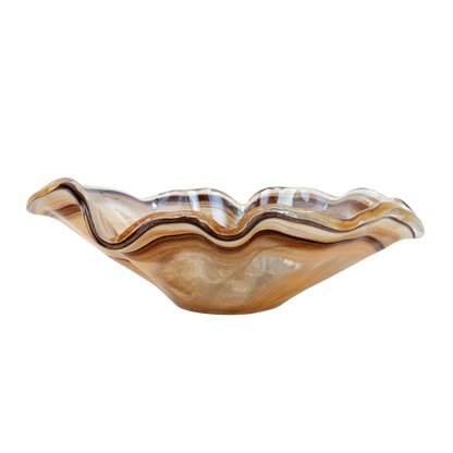 Onda Glass Tortoiseshell Large Bowl