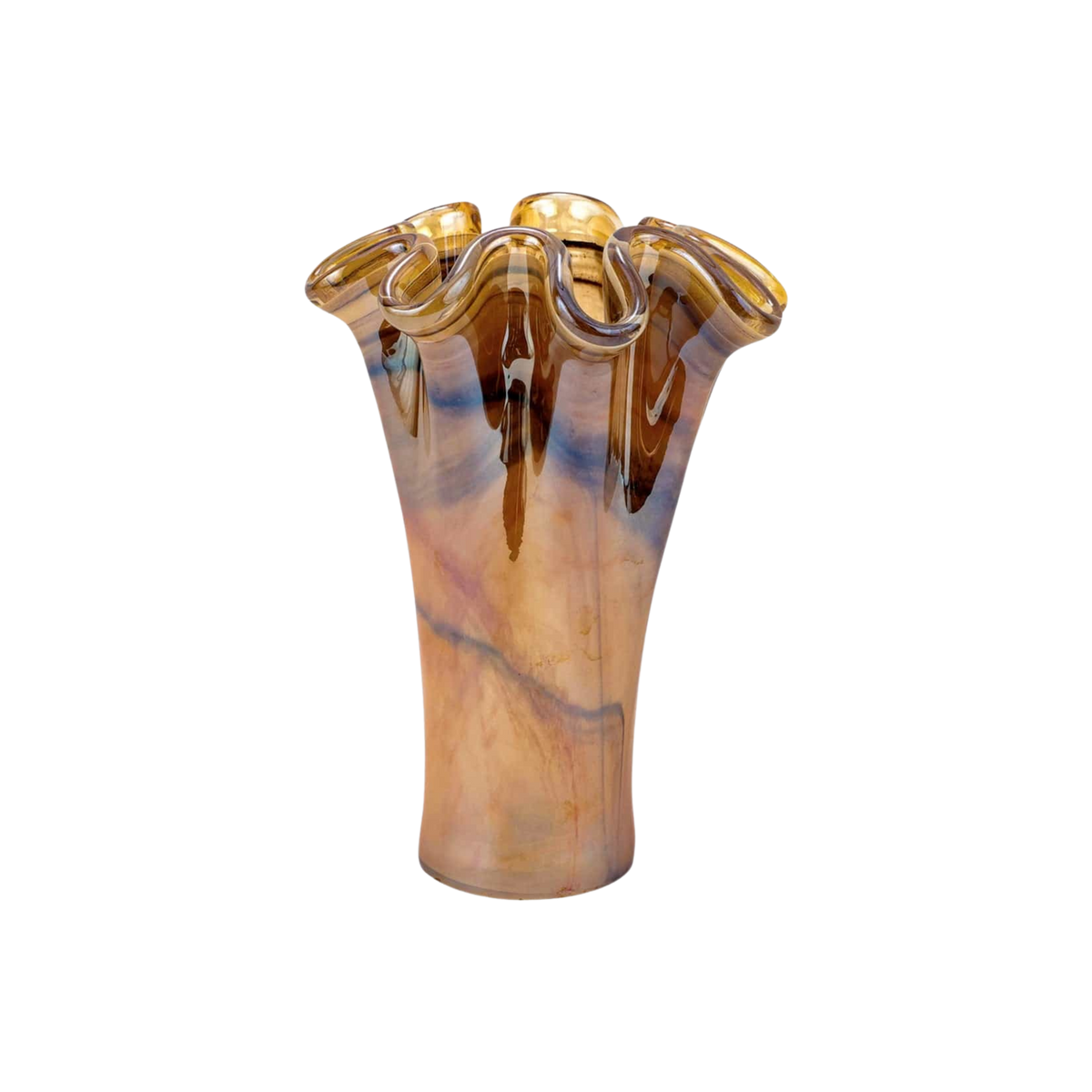 Onda Glass Tortoiseshell Short Vase